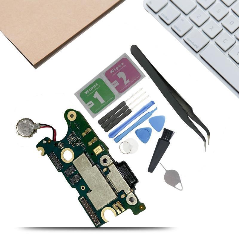 USB Charging Port Connector Microphone Flex Cable Replace for HTCU11 with Tools