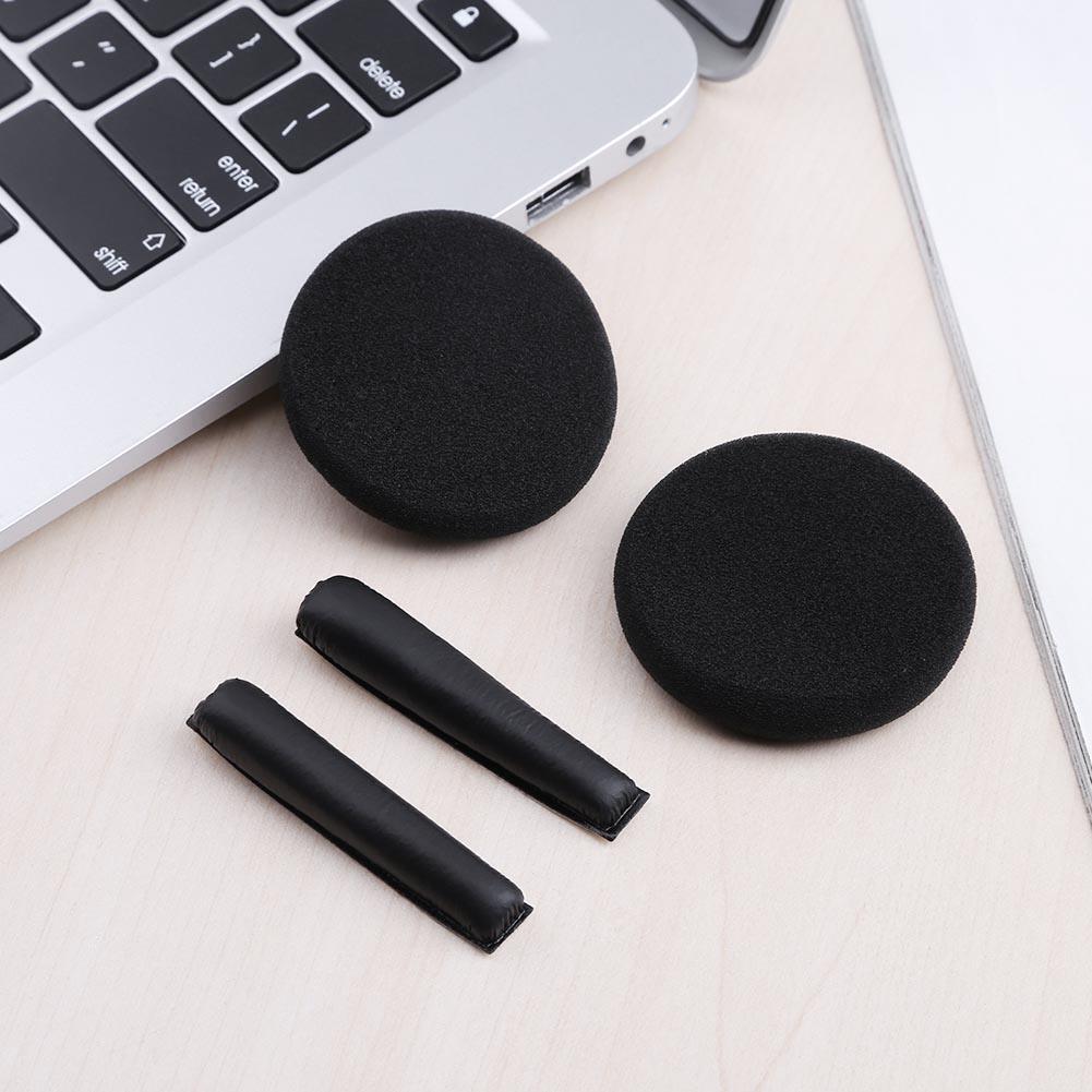 1 Pair Earpads w/Headband Cushions for Sennheiser PX100 PX200(Black)