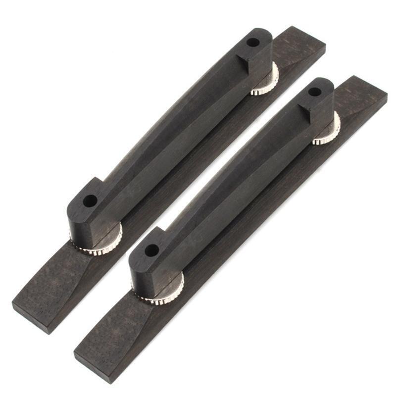 Ebony Jazz Guitar Bridge Adjustable Height Western String Instrument for Archtop