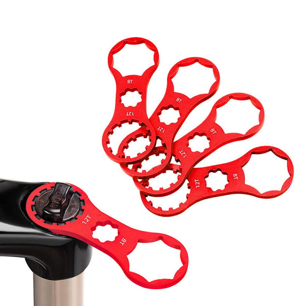 Aluminum Bicycle Front Fork Wrench for XCM/XCR/XCT MTB Repair Tool (Red A)