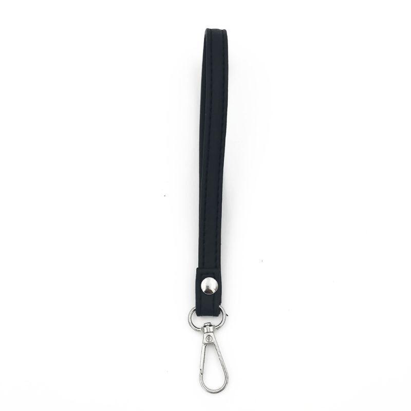 Bag Strap Handle Replacement for Clutch Pouch Wallet Black PU Leather Wristlet