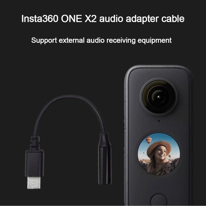 Audio Wire Universal Compatible Plug for -Insta360 ONE X2 Camera Plug and Play