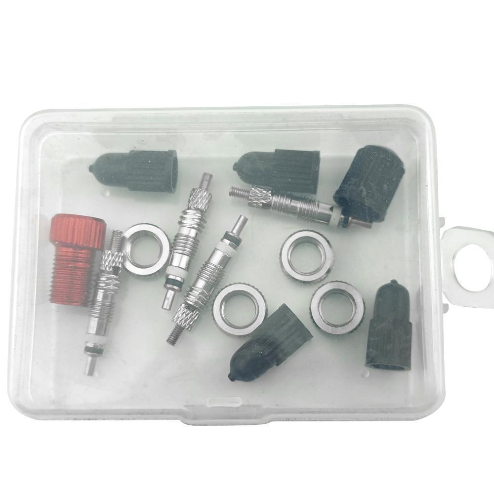 14 Pieces Presta Valve Core Tool Removable Tyre Adapter Kit Fit for Bicycle