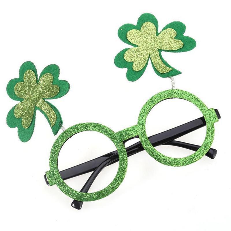 Saint Patrick's Day Costume Accessory Set Include Shamrock Glasses Headbands