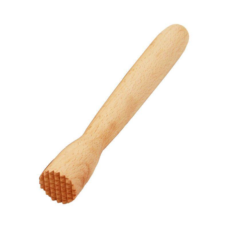 Beechwood Drink Muddler Wooden Masher Crusher Cocktail Damper Tool Ice Hammer