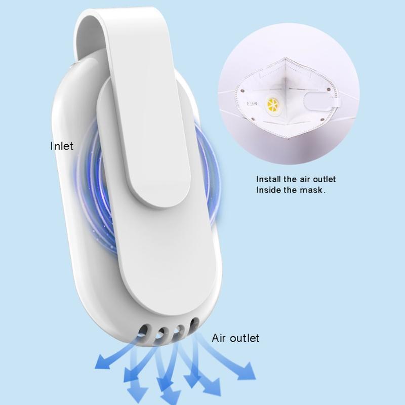 Wearable Mini Portable Air Face Fan, Air Cooling Circulate Fan For Face Cover