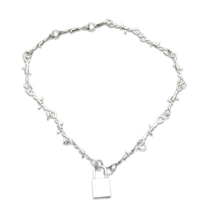 Beautifully Hip-hop Gothic Punk Style Necklace Barbed Wire Little Thorns Chain