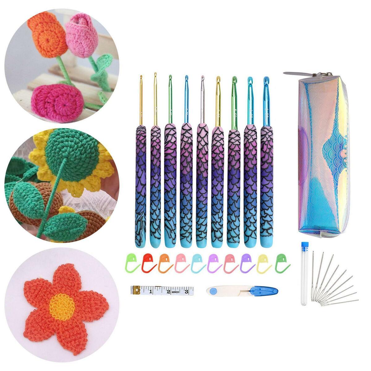 Crochet Hooks   Set Kit 2.25mm-6.5mm Ergonomic  with Carrying Case