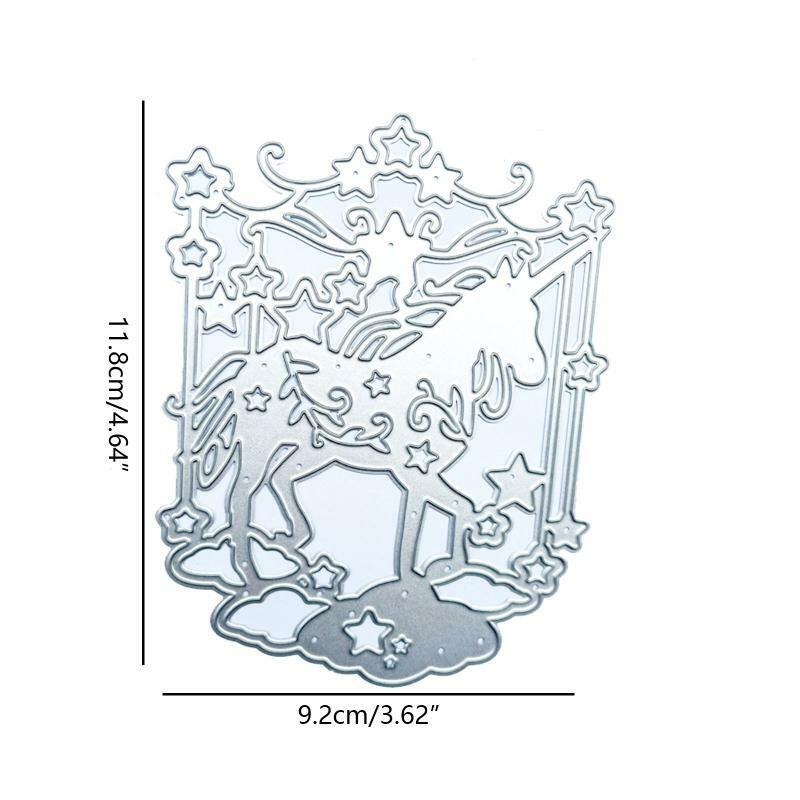Star Swing Horse Frame Metal Cutting Dies Embossing Stencil DIY Album Template