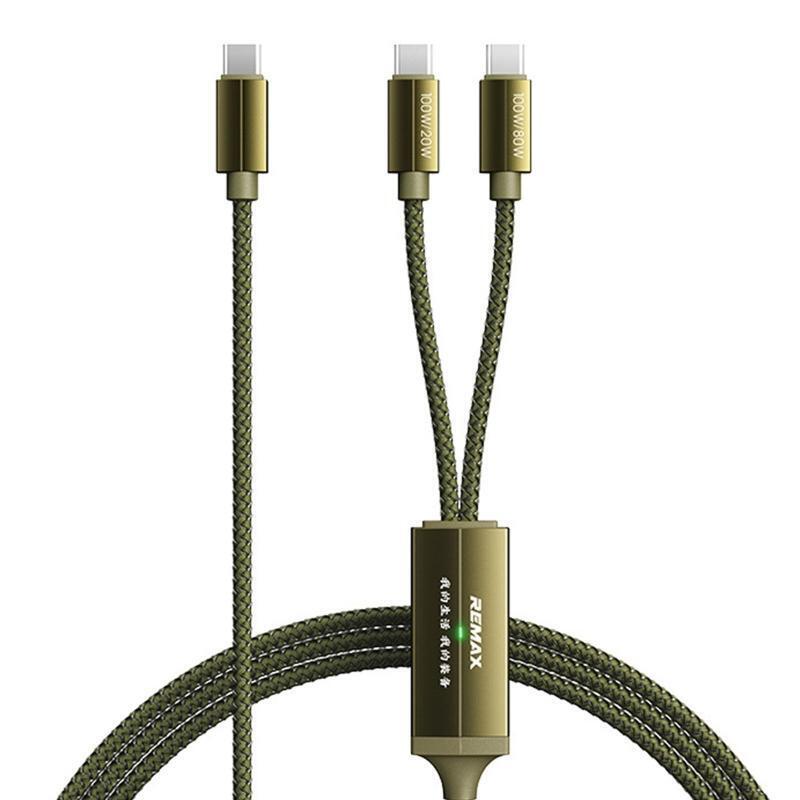 USB C to Multi 2 in 1 USB Long Charger Cable 480Mbps w/Dual Type C USB Connector