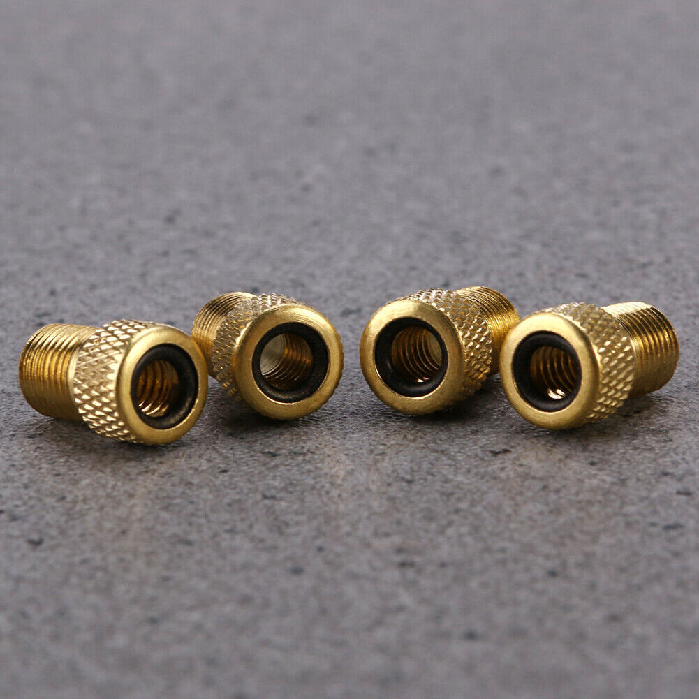 2x Presta to Schrader Bike Valve Adapters Bicycle Pump Gas Nozzle Tube Tool