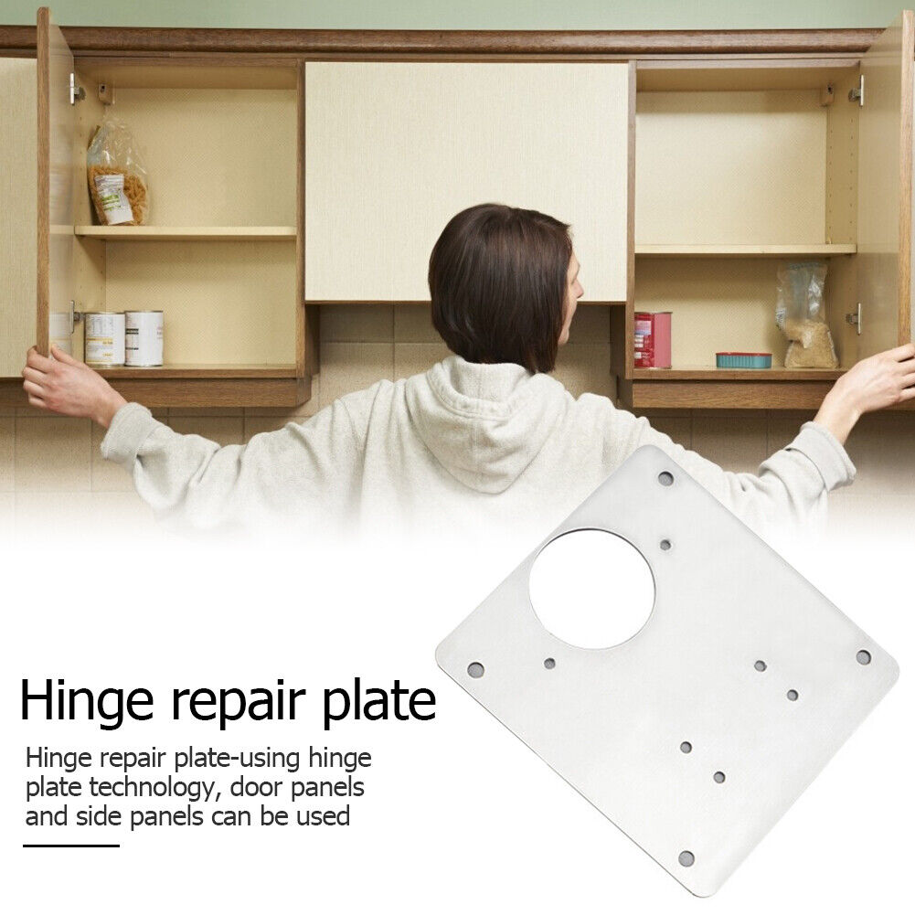 Hinge Repair Plate Cabinet Cupboard Furniture Drawer Window Repair Hardware