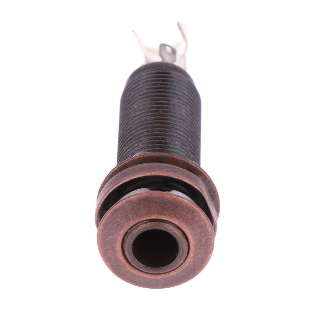 1pc Bronze Copper End Pin Output Jack For Acoustic Electric Guitar Bass