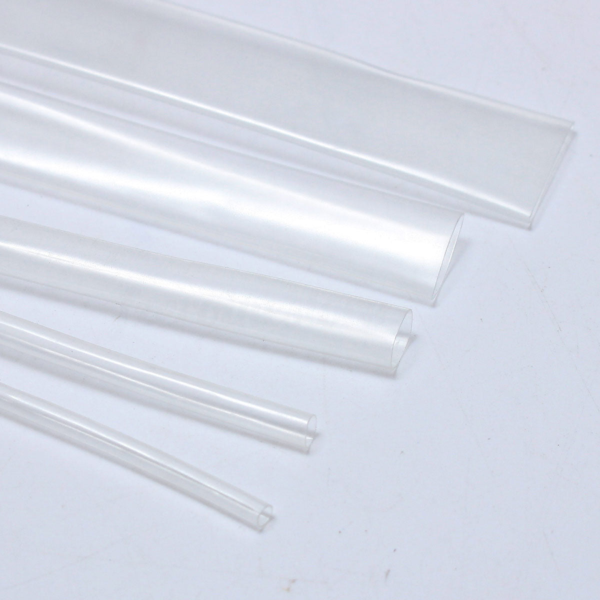 5pcs 1m  2:1 Heat Shrink Tubing Polyolefin Transparent Tube Sleeving Set