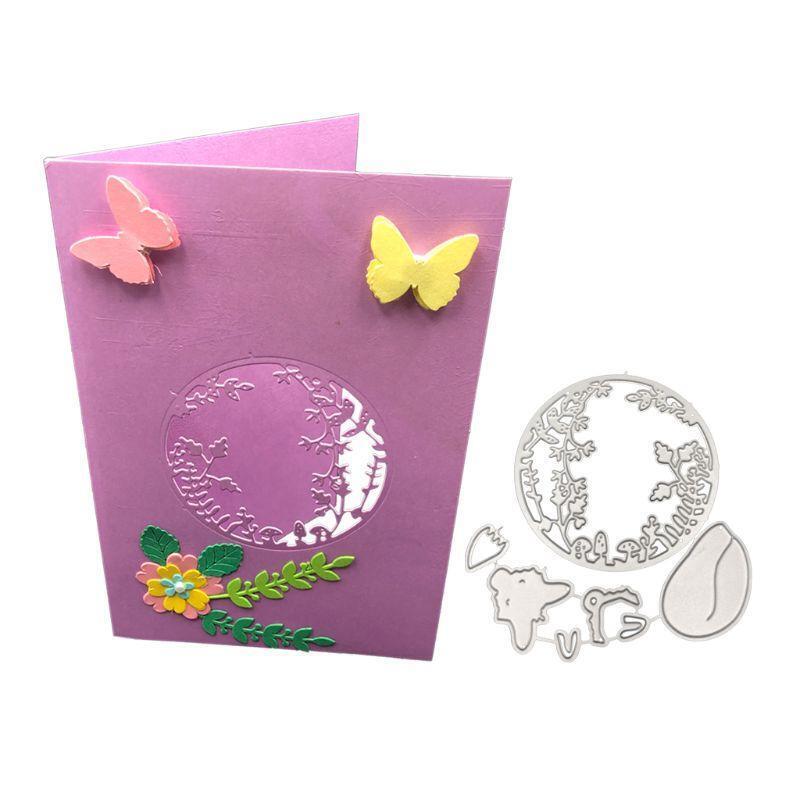 Floral Decorative Metal Cutting Dies Stencil Scrapbooking DIY Album Stamp Paper