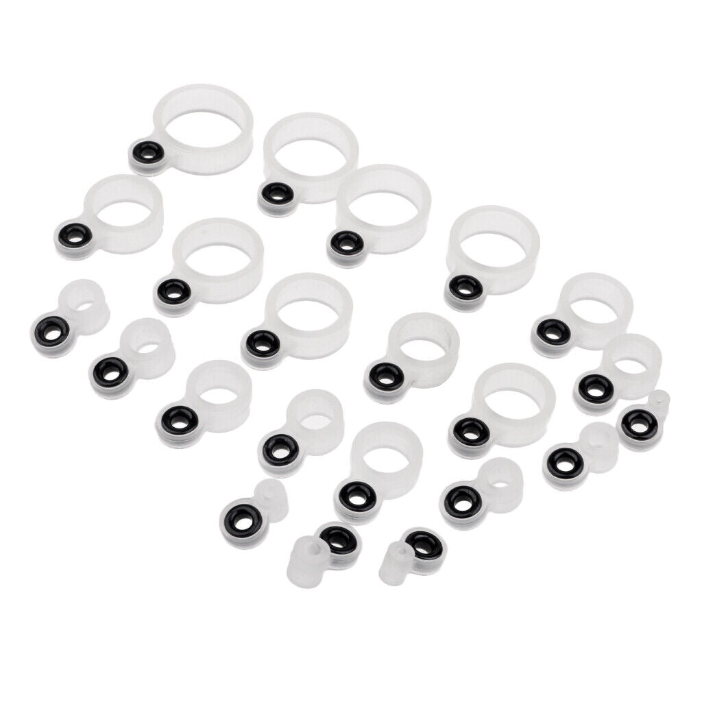 44pcs Silicone and  Fishing Rod Guides Repair Kit Rod  Rings