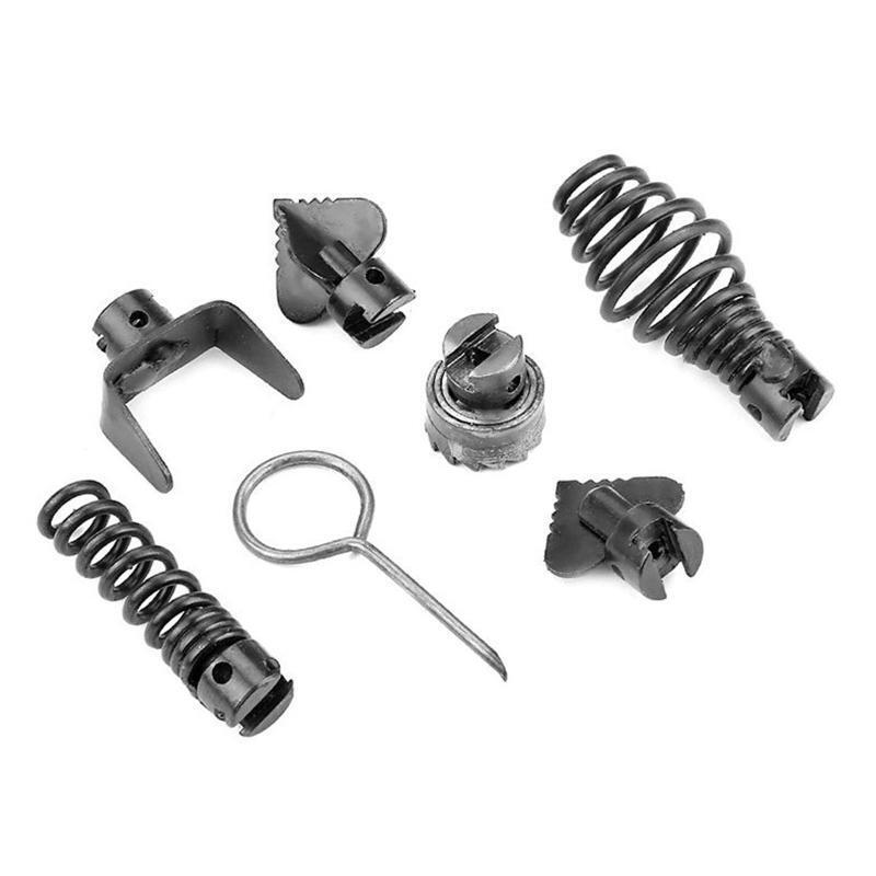 7x Drain Cleaner Cleaning Tool Combination Cutter Head with Key Easy to Install