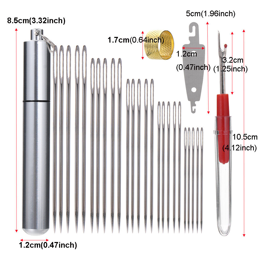 Cross Stitch Hand Sewing Needle Large Eye Needles Mending Craft Sew Pins Kit