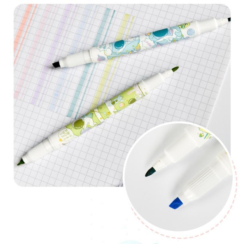 Wenxi Double Ended Highlighter Markers Plastic Pen Set for Students Taking Note