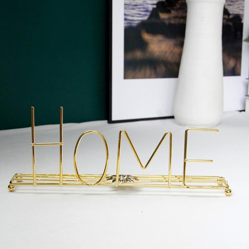 Modern Home Sign Metal Freestanding Letters Word Signs for Home Decoration Props