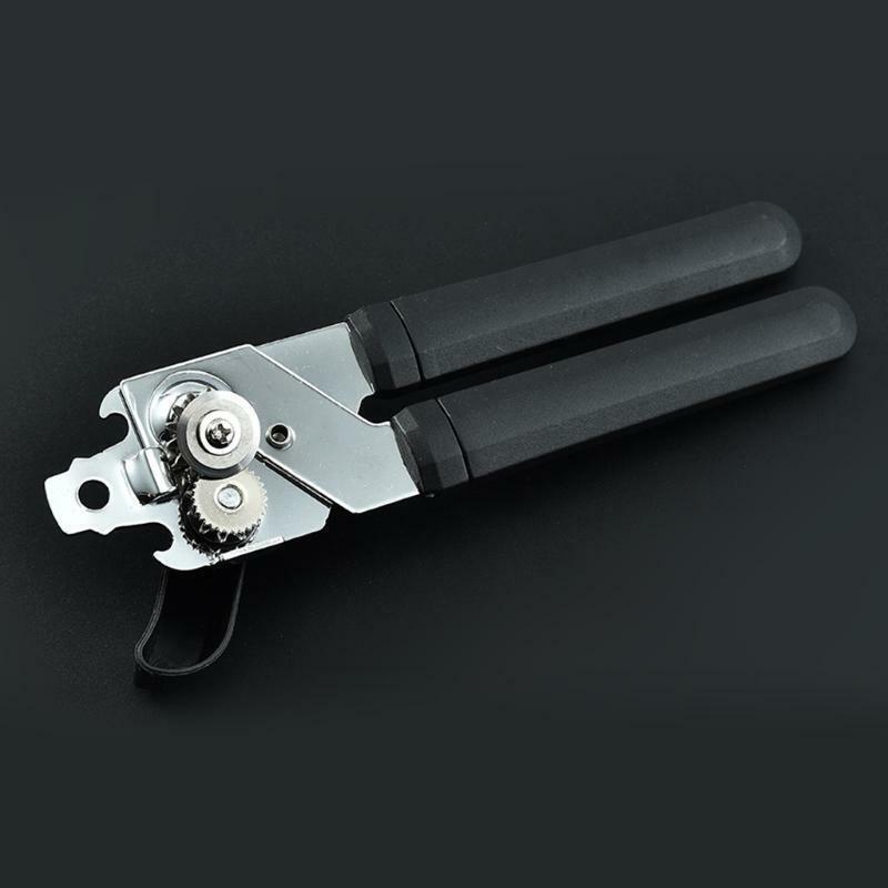 Can Openers with Comfortable Handle & Knob Smooth Edge Safely Cut Save Time Tool