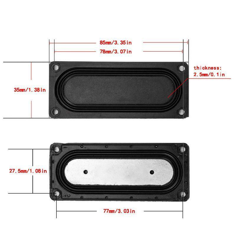 2PCS Audio Bass Diaphragm Square Frame Vibration Film Home Theater Speaker Kit