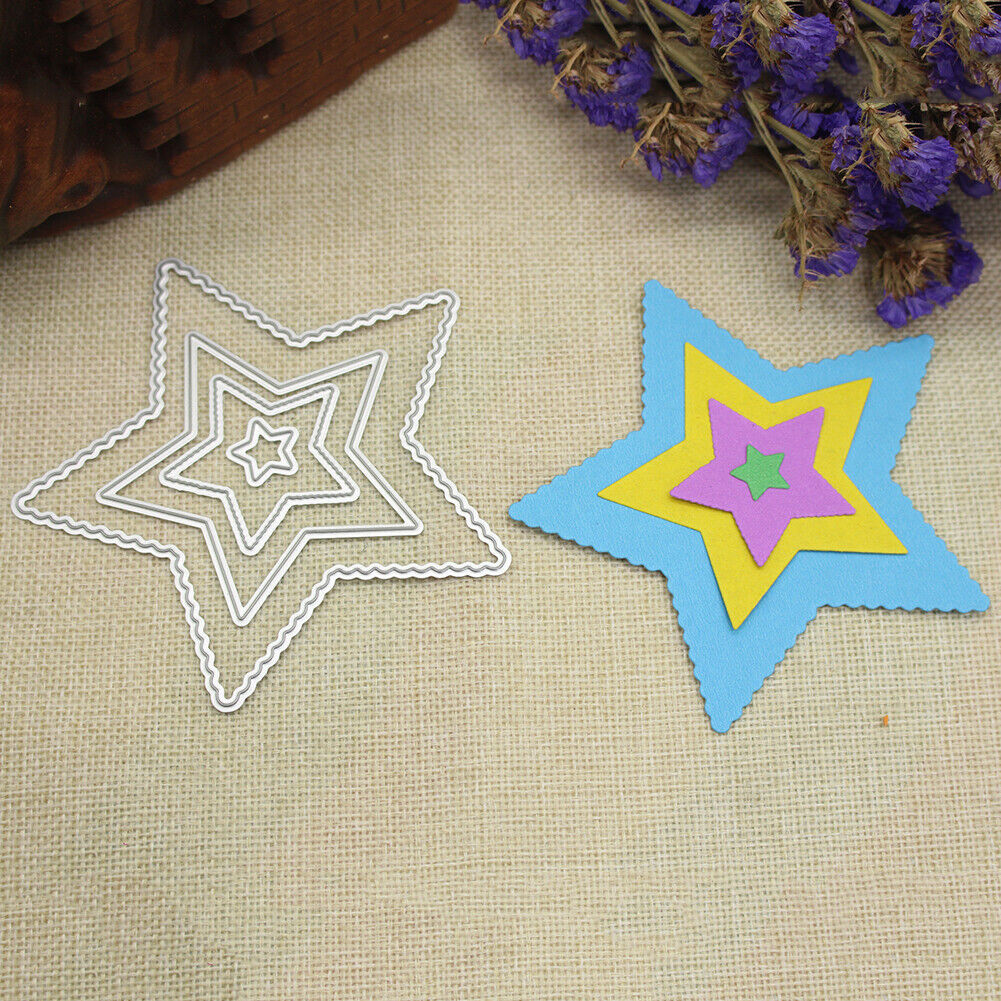 4pcs Stars Metal Cutting Die Stencils DIY Embossing Scrapbooking Craft-1521