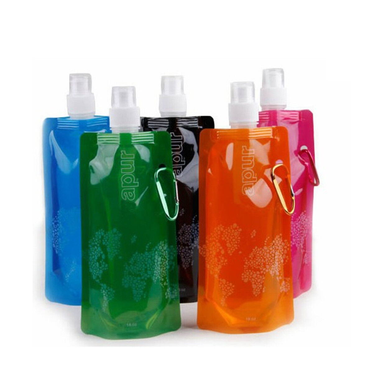 480ml Flexible Collapsible Foldable Reusable Water Bottles Ice Bag Outdoor Sport