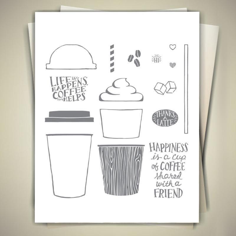 Coffee Cup Silicone Clear Seal Stamp DIY Scrapbooking Emboss Photo Album Decor