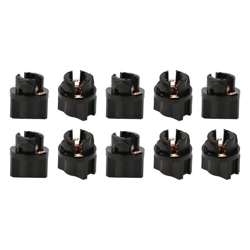 10x T5 Car Instrument Lamp Bulb Holder Twist Socket Lock Base Panel Cluster Plug