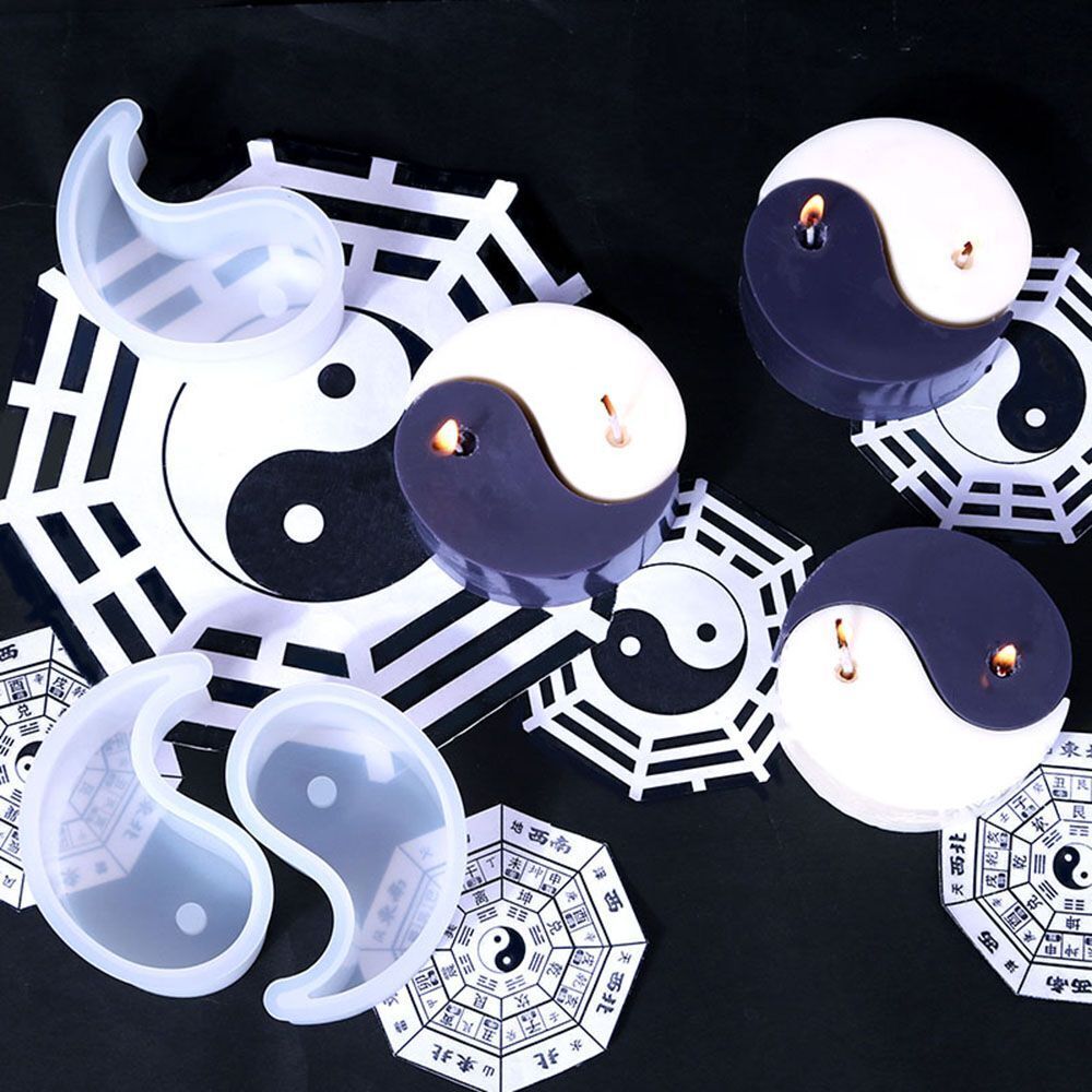 Making Silicone Candle Mould Yin Yang Candle Mold Tai Chi Soap Wax Aromatherapy
