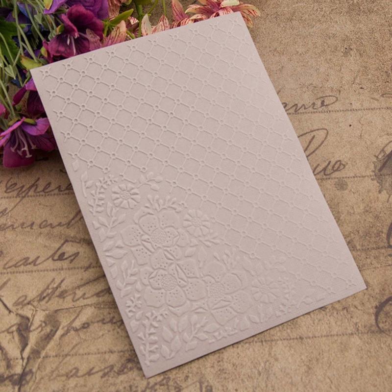 Flower Embossing Folders 5 x 7 Inch Plastic Template Craft Card for Making Cards
