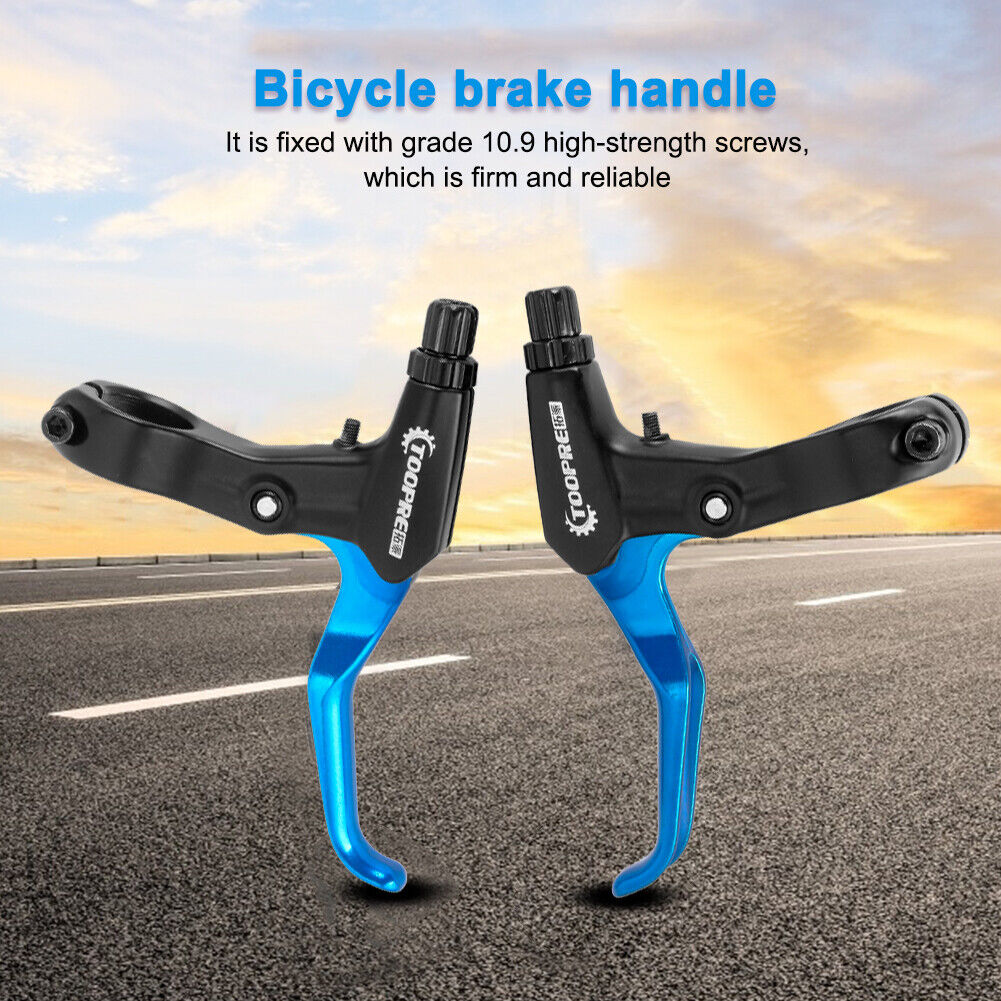 TOOPRE 1 Pair MTB Bike Brake Handle Lever Aluminum Alloy Clutch Grip (Blue)