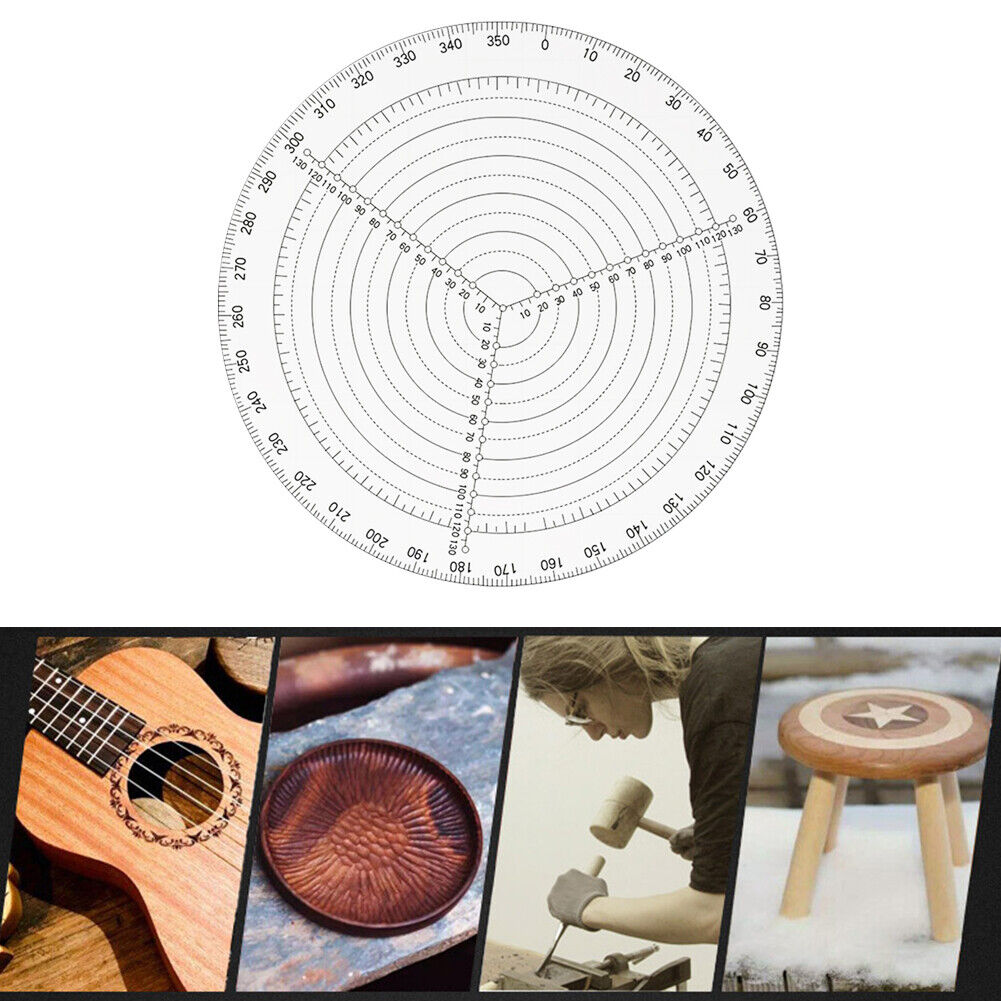 Acrylic Round Center Finder Compass Circle Cutter for Wood Turners Lathe