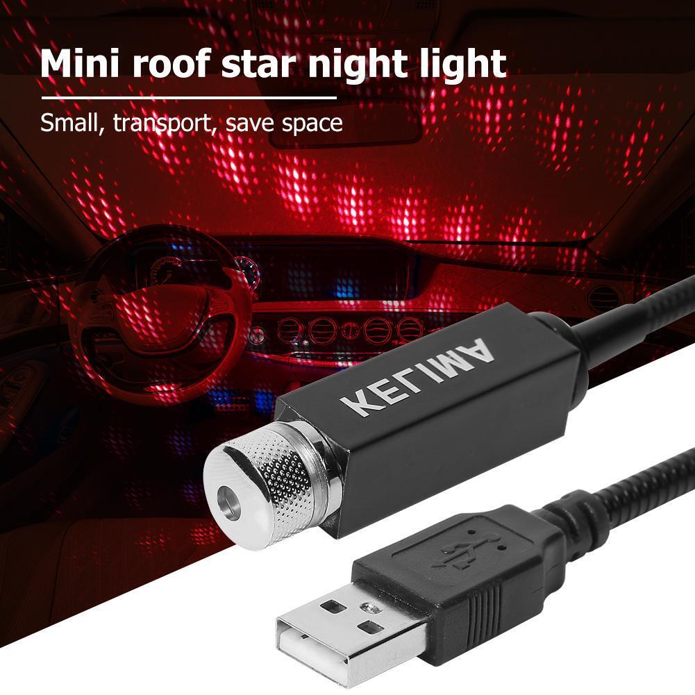 KELIMA Mini Car Roof Star Night Light USB Projector Light Ambient Lamp