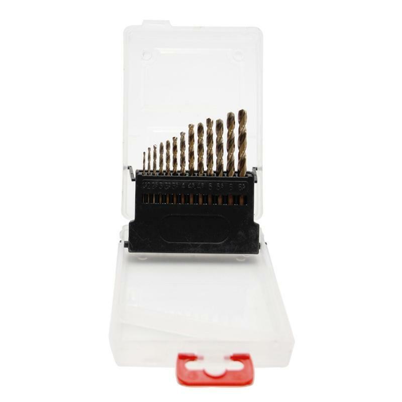 13 Pieces HSS-Co Cobalt Twist Drill Spiral Drill Bit M35 Wear Resistance