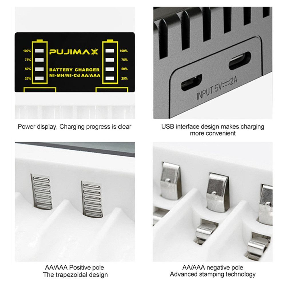 Battery Charger Adapter For AA AAA NI-CD NI-MH Rechargeable Batteries