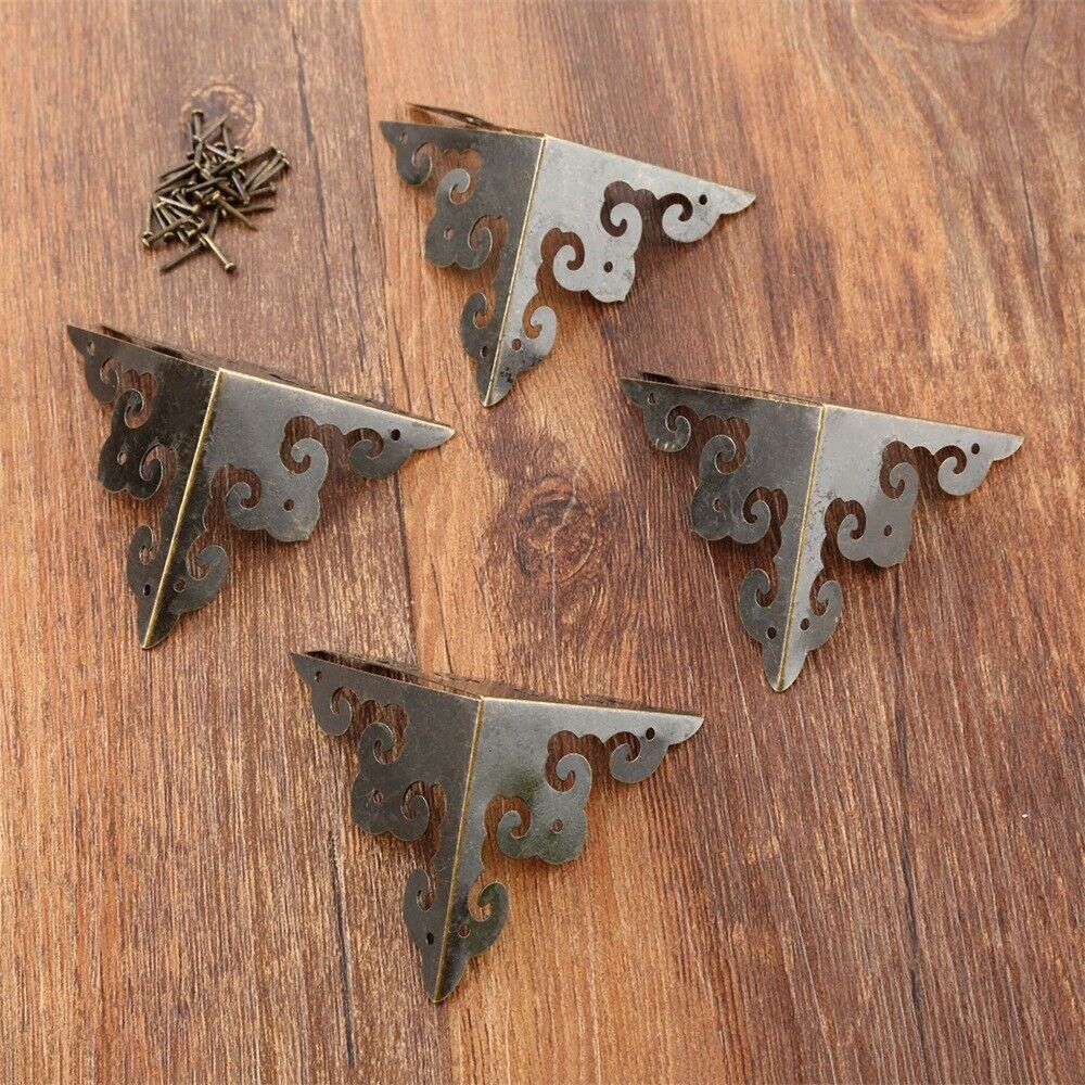 50mm Jewelry Chest Box Decorative Wood Case Edge Corner Protector Guards 4pcs