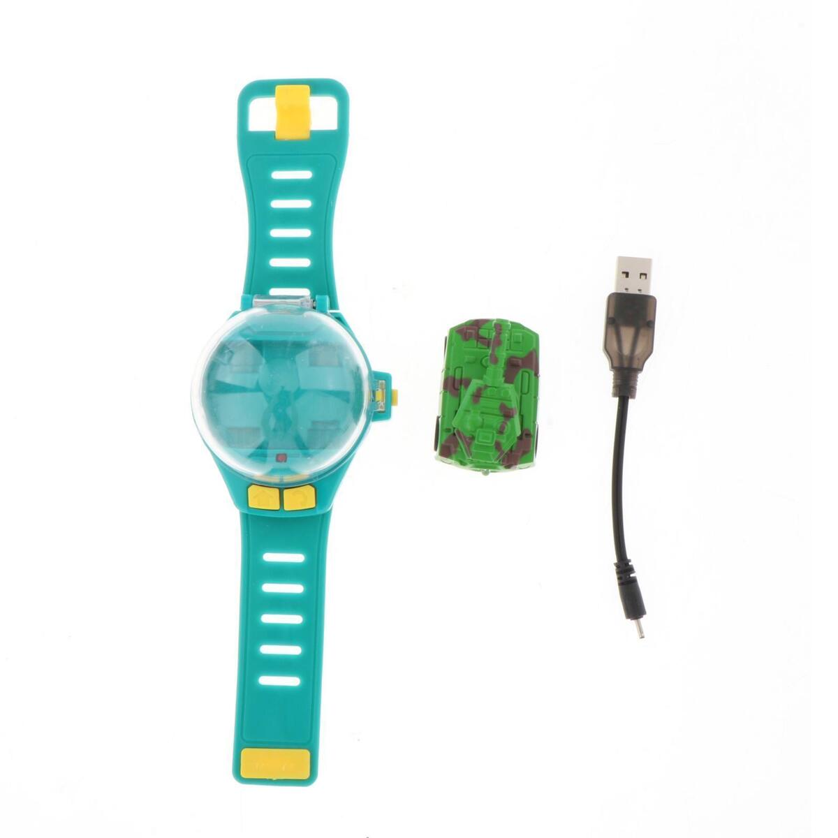 2pcs 2.4G Mini Cartoon RC Small Car Analog Watch for Toddlers Children Gift