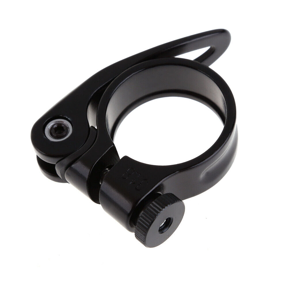 31.8mm MTB Bike Cycling Saddle Seat Post Clamp Quick Release QR Style Black
