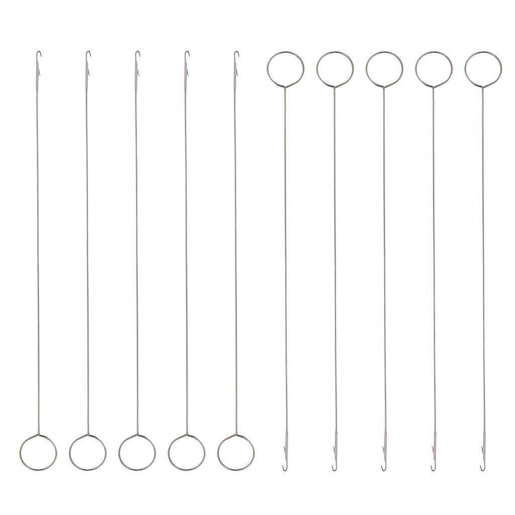 10Pcs  Loop Turner Hook with Latch for Turning Fabric Tube Strap Strip