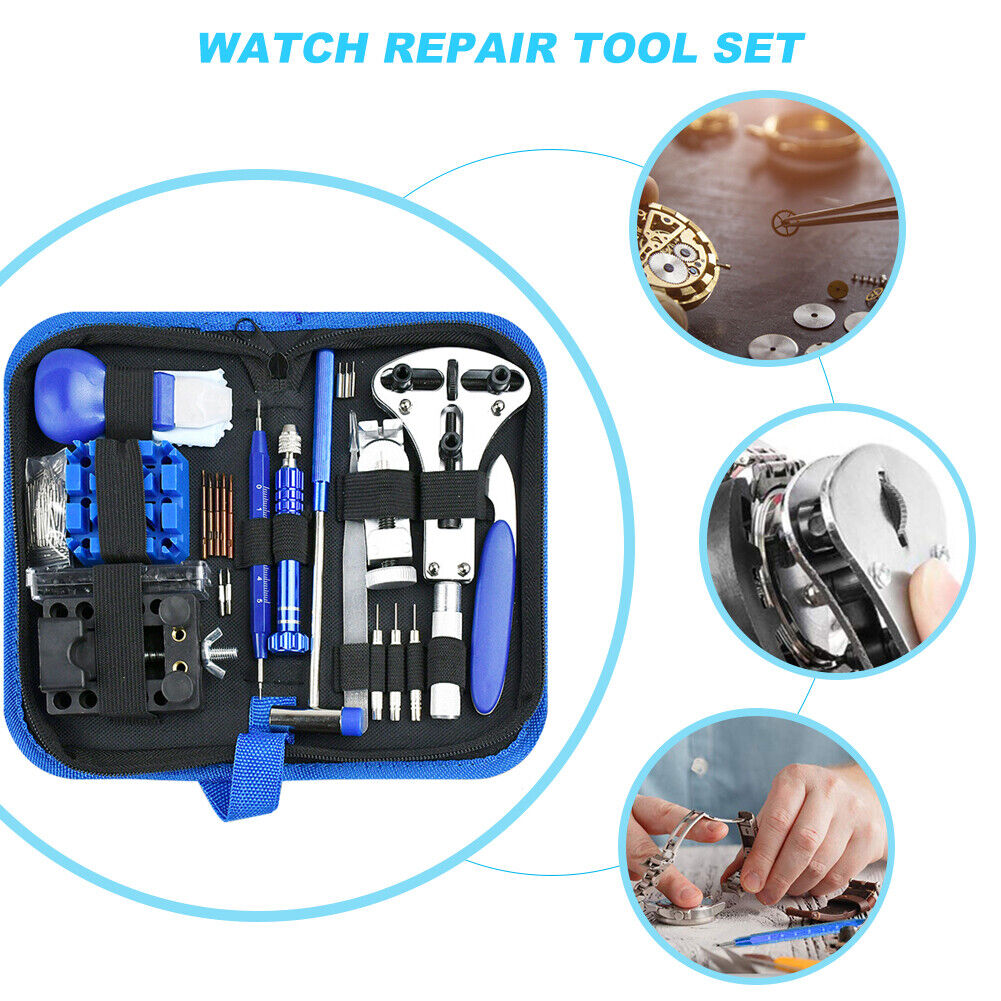 185x Watchmaker Watch Repair Link Pin Remover Back Case Opener with Hammer