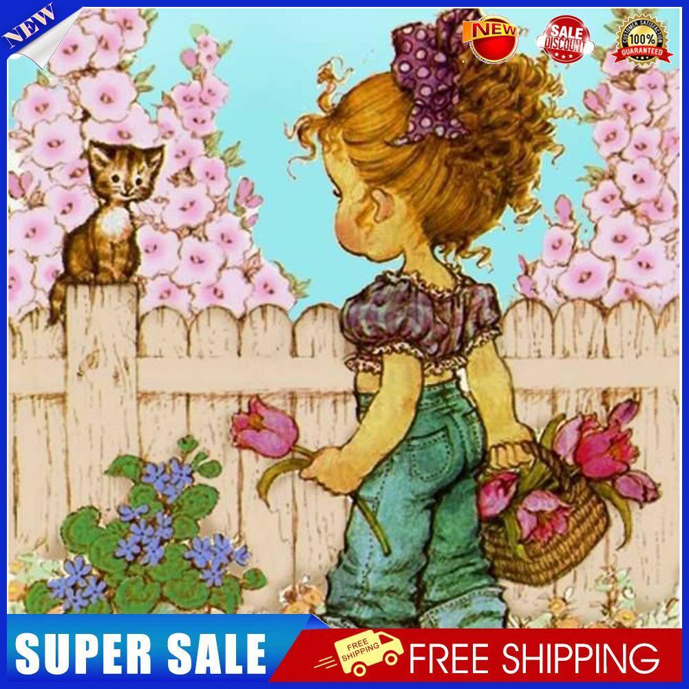 Diamond Painting Kit Kids Girl 5D DIY Full Drill Round Rhinestone Mosaic