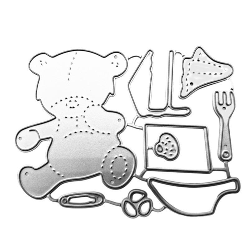 Bear Cutting Dies Metal Stencils for Photo Album Decoration Crafts Making Gift