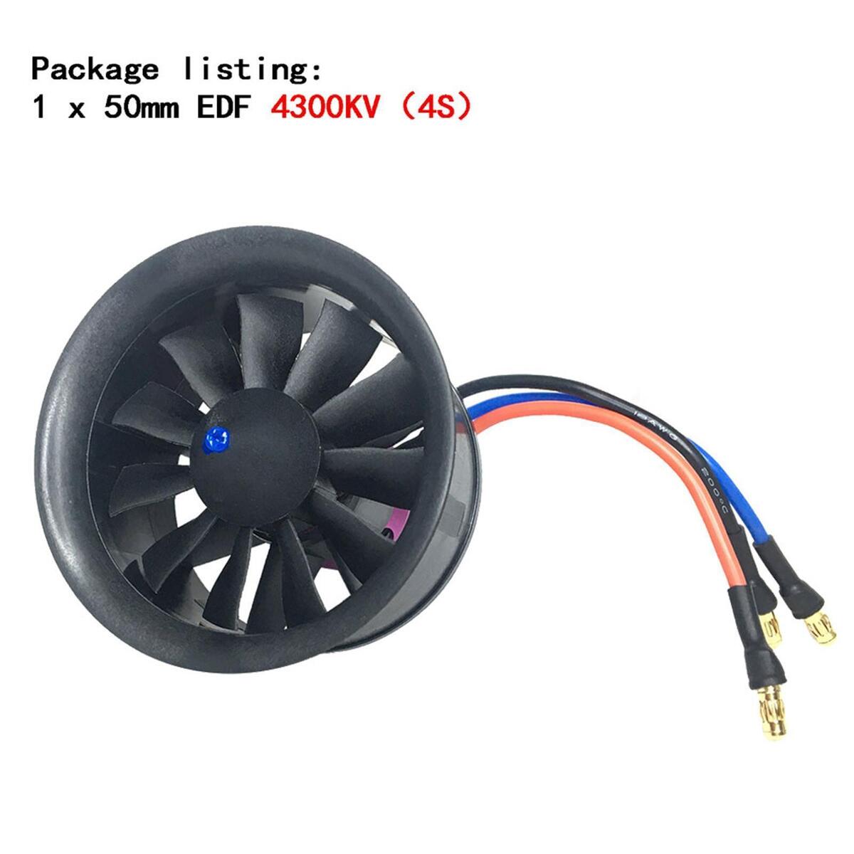 50mm Ducted Fan W/ 4300Kv Brushless Motor with 40A ESC Accessories Parts