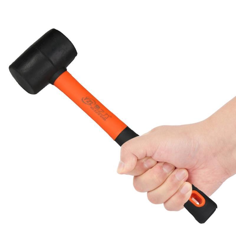 Multi-function Rubber Mallet Hammer High Carbon Steel Hammer w/ Anti-Slip Handle