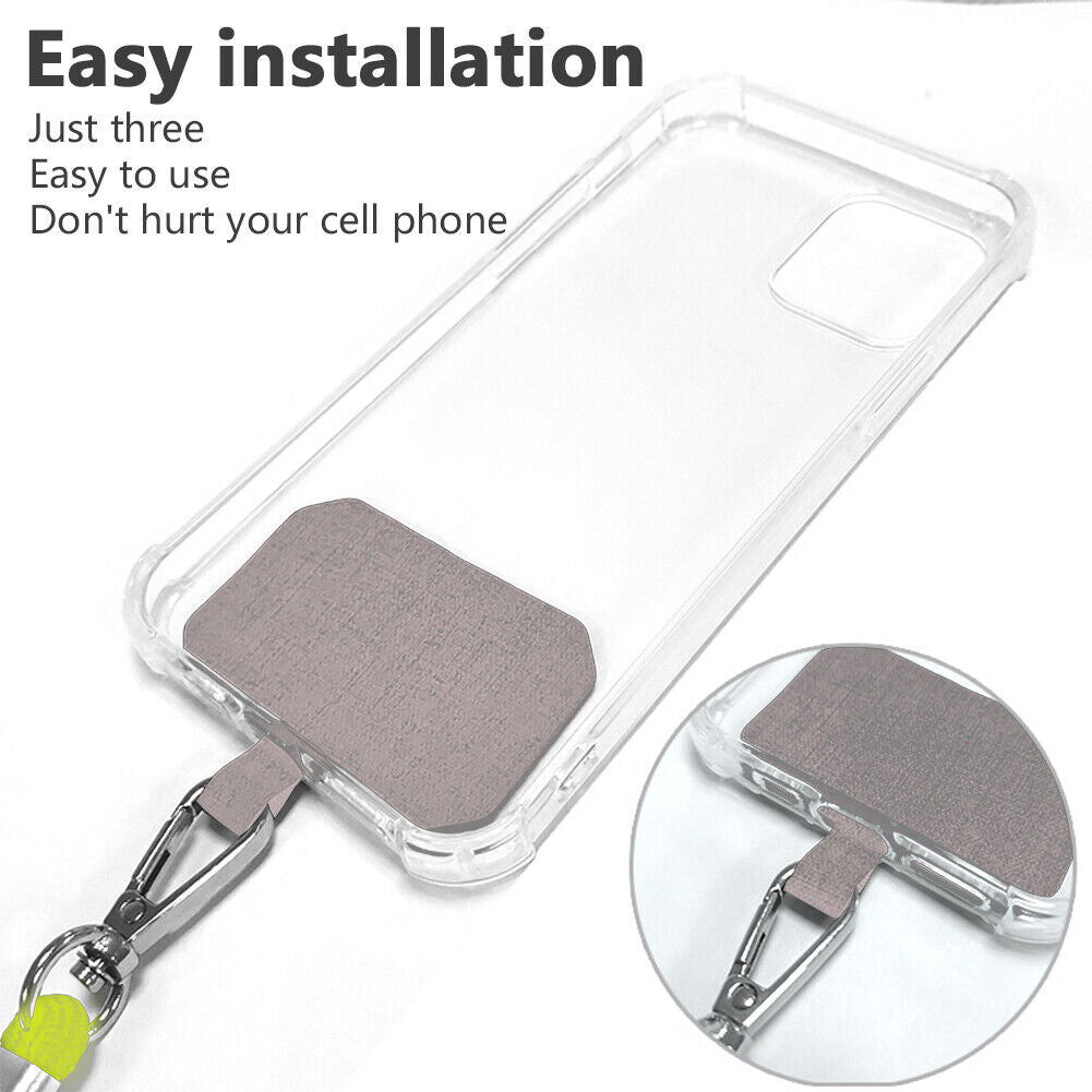 Universal Mobile Phone Lanyard Phone Rope (Fluorescent Green + White Card)