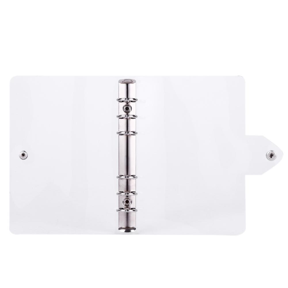 PVC Loose-Leaf Shell Notebook Diary Hand Account Binder (Transparent A6)
