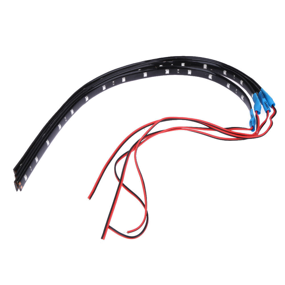 Blue 4pcs 30CM/15 LED Car Motors Truck Flexible Strip Light Waterproof 12V