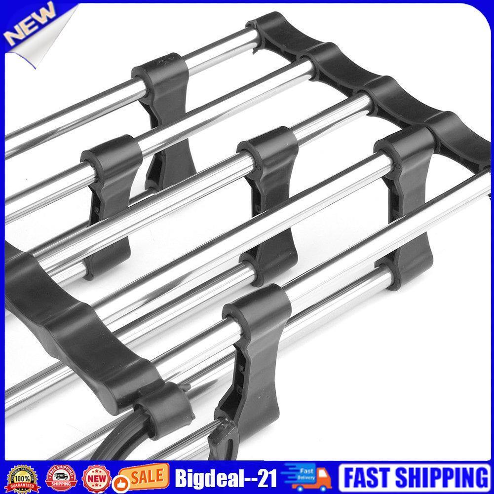 5 in 1 Stainless Steel Black Retractable Pants Rack Trouser Clothes Hanger